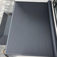 Design moderne auvent extérieur rétractable en alliage d'aluminium volet coupe-vent rouleau toit motorisé patio lucarne store extérieur