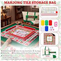 Set di Mahjong Americano Rosso Natalizio da 160 Pezzi, Vendita all'Ingrosso di Set di Mahjong Verde per Regali, Miglior Prezzo Geling