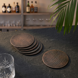 Customized Brass Decorative Drink Coaster Set Heat Resistant Eco-Friendly Features for Dining Table Protection Home Office Use - Product Image 5