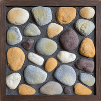 Panneaux muraux en pierre de parement à texture galet naturelle moderne pour façade de maison extérieure, jardin et mur d'accent intérieur