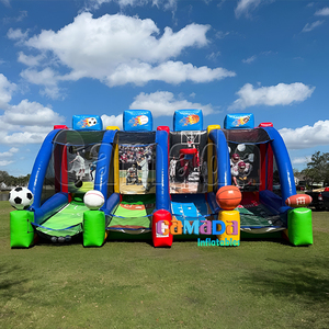 Grand équipement de parc de tir de football de jeu de carnaval gonflable 4-en-1 extérieur commercial pour accessoire de ventilateur de matériel de PVC d'adultes - Product Image 6