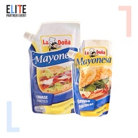 Sac d'emballage flexible de qualité alimentaire personnalisé HQ PACK, sachet debout avec bec verseur, doypack pour sauce, mayonnaise