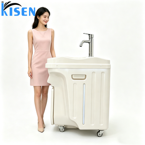 New Arrival Electric Mobile Automatic <b>Portable</b> Shampoo Basin Sink Washing Hand Station With Hot Water Bowl No Plumbing for Salon - Product Image 1