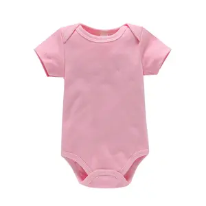 Fábrica simples branco bebê onesie bebê roupas romper branco algodão vestuário fabricantes china