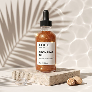 Huile scintillante pour le corps vegan, marque privée HKH, hydratante, bronzante, effet longue durée, certifiée HALAL, OEM ODM - Product Image 1