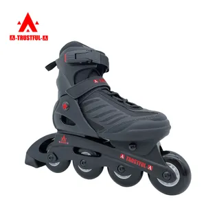 Adjustable Land Inline Roller Skate Shoes for Children PU Wheel A-TRUSTFUL-A PP Leather +mesh ABEC-5 Adj338