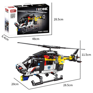 Bán Lẻ Trẻ Em Máy Bay Swat Máy Bay Thành Phố Máy Bay Trực Thăng Gốc Xây Dựng Khối Gạch Đặt Đồ Chơi Cho Trẻ Em Trai Lắp Ráp Trò Chơi - Product Image 5