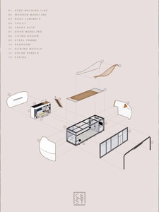 Structure irrégulière personnalisée en acier et en bois cabine préfabriquée maison conteneur plat pour Eco Resorts/parcs nationaux - Product Image 6