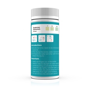 Ammonium Quaternaire (AQ) pour bandelettes <span class=keywords><strong>de</strong></span> <span class=keywords><strong>d</strong></span>ésinfection rapide <span class=keywords><strong>de</strong></span> l'eau, concentration pour kit modèle W-1, 100 bandelettes/flacon - Product Image 5