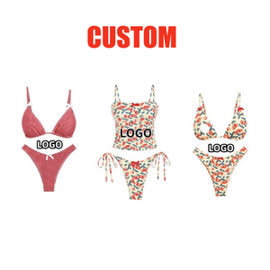 Ensemble de bikini pour femme Designer 2025, maillot de bain une pièce à col en V avec motif animal/lettres pour la plage - Product Image 5