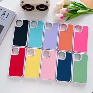 Dreamland Three-In-One Pure White Frame Spray Paint Cell Phone Case for iPhone for Samsung for Oppo 2194