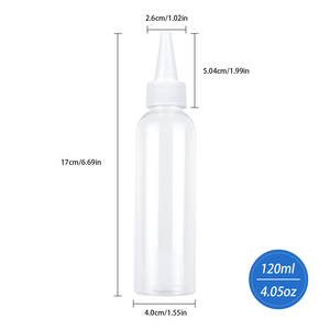 Custom Size Color 5-250ML <b>Plastic</b> Hair Oil Squeeze Applicator Bottle With Twist-open Dispensing <b>Cap</b> - Product Image 2