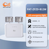 Lampe d'urgence rechargeable à LED pour hôtel et hôpital, 2x6W, batterie Li-Cd 2400mAh, double spot