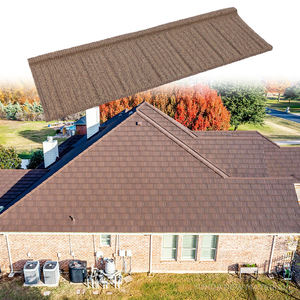 Tuile de toiture en métal revêtue de pierre, design bois, résistante aux intempéries, plaque de toiture Dacra - Product Image 2