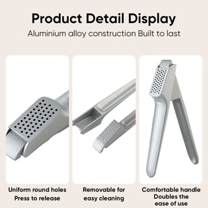 Écraseur d'ail en alliage d'aluminium durable avec logo personnalisé, trancheur de gingembre manuel de qualité supérieure, brise-ail manuel, fabricant A&J - Product Image 3