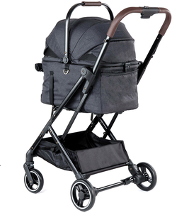 2-in-1 hafif katlanabilir evcil hayvan arabası ve kedi taşıyıcı 4-Wheel açık seyahat sepeti ayrılabilir ve tek el katlama özelliği - Product Image 1