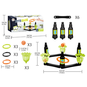 Kids <strong>DIY</strong> Shape Indoor &amp; Outdoor <strong>Game</strong> Toddler Toys for Family Plastic Flower Cups Bottle Drop Ring Toss <strong>Yard</strong> <strong>Game</strong> for Kids - Product Image 5