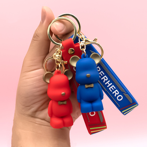 2025 Mới Thiết Kế Phim Hoạt Hình 3D Dễ Thương PVC Động Vật Móc Khóa Bán Buôn Tùy Chỉnh Sang Trọng Giải Trí Loạt Gấu Móc Khóa Trong Số Lượng Lớn - Product Image 4