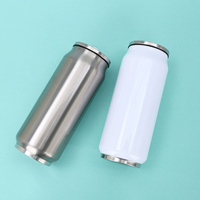 12oz/17oz En Acier Inoxydable Double Paroi Cola Peut Bouteille Thermos Boîtes Sous Vide Cokes D'eau Bouteille Avec Couvercle Rabattable