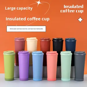 Gobelet en acier inoxydable à double paroi de 830ml Tasse de voyage de grande capacité Tasse à café isolée pour une utilisation en déplacement - Product Image 2