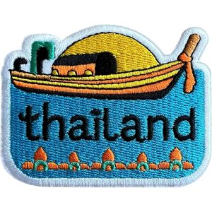 Thailand Embroidery <b>Patch</b> 3 Inches Iron <b>On</b> <b>Sew</b> <b>On</b> Travel Applique Fabric <b>Patch</b> For Bags - Product Image 1