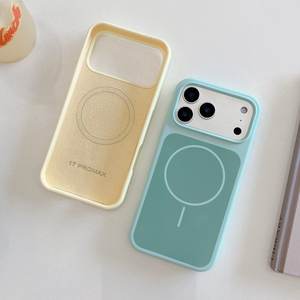 เคสโทรศัพท์แม่เหล็กวงแหวนบางแบบซิลิโคนเหลวสองสี รุ่นรูใหญ่พิเศษสำหรับ iPhone 17 Pro Max ให้สัมผัสเหมือนผิว สำหรับ Apple 17 - Product Image 4