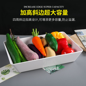 Bandejas de melamina para servir alimentos estofados, platos fríos, brochetas, uso comercial, color sólido XYM20117 - Product Image 4