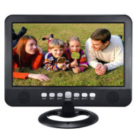 Nuevo Televisor Inteligente LED LCD Mini de 9.5 Pulgadas, Portátil, con Control Remoto, Full HD 1080p, DVB-T2/ATSC/ISDB-T, OSD Multi-Idioma, 1 Año de Garantía