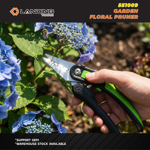 551009 Cisailles de jardinage DIY pour fleurs, capacité de coupe 6MM, finition chromée FSC, 225mm, coupe-fleurs OEM - Product Image 4