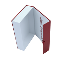 Boîte cadeau de luxe en carton blanc avec logo personnalisé, emballage de forme de livre, boîte cadeau magnétique en papier cartonné de qualité supérieure