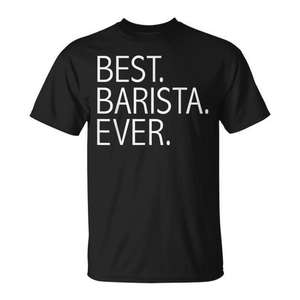 T-shirt « Meilleur barista de tous les temps », cadeau pour les amateurs de café et les baristas - Product Image 1