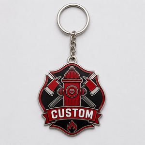 Llaveros Personalizados al por Mayor de Alta Calidad para Bomberos: Cascos, Cadenas de Hidrante, Diseño de Bombero, Souvenir, Anillo para Llaves del Servicio de Bomberos - Product Image 2