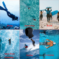 Cagoule de plongée thermique en néoprène avec fermeture au cou, cagoule de plongée pour eaux froides pour la plongée sous-marine et le snorkeling