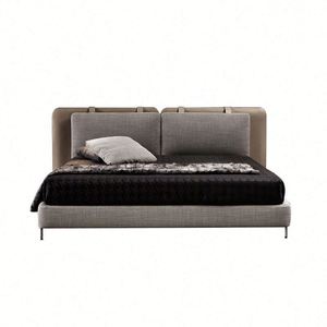 Italian Style Modern Designer Leather Durable Hotel <b>Bed</b> <b>Frame</b> for Living Room Bedroom Custom King/<b>Queen</b> <b>Size</b> Apartment Furniture - Product Image 4