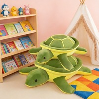 Peluches Tortue Verte, Coussin Doux Tortue, Oreiller Oogway, Repose-dos, Tortue aux Grands Yeux, Poupées en Peluche, Cadeau pour Enfants