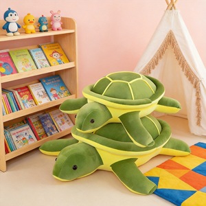 Juguetes de Peluche de Tortuga Verde, Cojín Suave de Tortuga, Almohada <span class=keywords><strong>Oogway</strong></span>, Respaldo, Muñecos de Peluche de Tortuga de Ojos Grandes, Regalo para Niños - Product Image 3