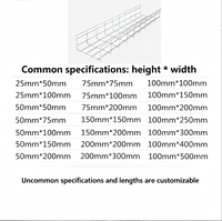 Plateau à câbles en treillis métallique en acier enduit de poudre/acier au carbone pour la gestion des câbles des centres de données