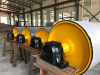 Transportador de rodillos de acero con accionamiento por gravedad JUXIN para minería de carbón, transportador de banda de tambor trasero, maquinaria de construcción para materiales de minería