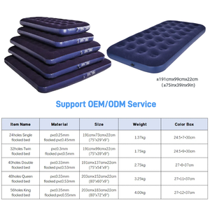 Chất Lượng Cao Xách Tay Giường Bơm Hơi Du Lịch Không Khí Nệm Cắm Trại Đổ Xô Chất Liệu PVC Đôi Kích Thước 32 Lỗ Cho Trong Nhà Và Ngoài Trời - Product Image 4