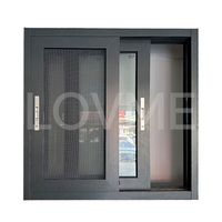 Ventana corredera de tamaño personalizado de aluminio a prueba de huracanes de grado personalizado de doble acristalamiento de alta calidad