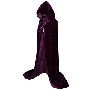 Capa Larga con Capucha de Terciopelo Verde, Disfraz de Cosplay Unisex para Adultos, Capa Medieval de Bruja o Mago para Halloween - Product Image 5