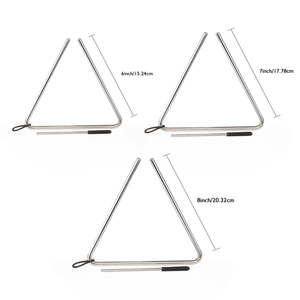Triángulo <span class=keywords><strong>de</strong></span> Percusión para Niños Marca PD <span class=keywords><strong>de</strong></span> 7 Pulgadas, Hierro Resistente, Color Negro, con Mango <span class=keywords><strong>de</strong></span> Goma y Baqueta, para Clases <span class=keywords><strong>de</strong></span> Música en Jardín <span class=keywords><strong>de</strong></span> Infancia/Escuela Primaria - Product Image 3