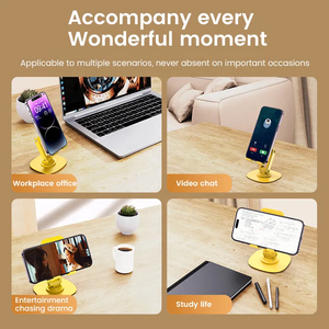 Support <span class=keywords><strong>de</strong></span> téléphone portable en métal <span class=keywords><strong>de</strong></span> bureau <span class=keywords><strong>pas</strong></span> <span class=keywords><strong>cher</strong></span> en gros, support rotatif à 360 degrés, support pliable réglable pour bureau - Product Image 6