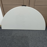 Vente chaude Portable 5ft 150cm Hôtel Événement 10 Personnes En Plein Air De Mariage Rond En Plastique Pliable Table À Manger et Chaise Ensemble