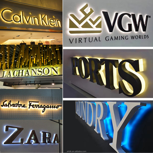 Enseigne rétroéclairée LED en acier inoxydable L23, forme de logo personnalisée pour centre commercial, boutique, résistante à l'eau et aux UV, installation facile, directement de l'usine - Product Image 3