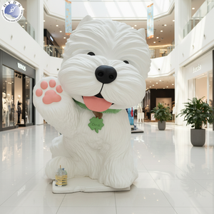 Scultura Personalizzata di Westie in Vetroresina di Alta Qualità per Esterni - Impermeabile e Resistente ai Raggi UV per Parchi Divertimento e Spazi Pubblici - Product Image 1