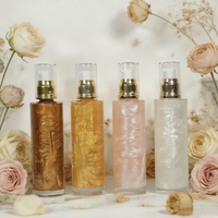Huile corporelle en gel hydratante et nourrissante en gros, plusieurs saveurs et parfums, lotion scintillante parfumée sous marque privée