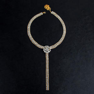 Luxe femmes une pièce soutien-gorge culotte strass corps chaîne Transparent Sexy cristal Lingerie bijoux chaîne - Product Image 5