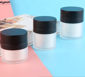 Đen mờ không có không khí bơm <span class=keywords><strong>Jar</strong></span> cao cấp sang trọng 50ml <span class=keywords><strong>Acrylic</strong></span> chai mỹ phẩm với <span class=keywords><strong>30ml</strong></span> Công suất màn hình in ấn logo cho kem - Product Image 3