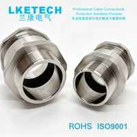 LKETECH A2 Presse-étoupe en laiton nickelé IP66 étanche M32 pour câbles de 24-32 mm et équipements électriques industriels